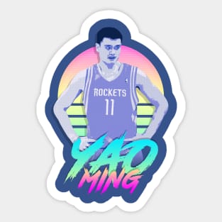 Yao Ming Retro Futuristic Aesthetic Sticker